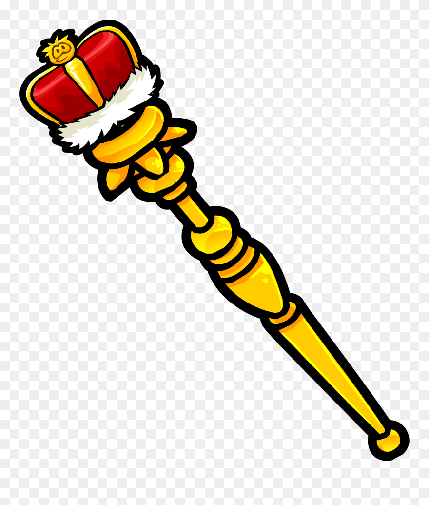 Golden Crown Clipart Shareware Graphic Library Library - Golden Staff Clip Art - Png Download