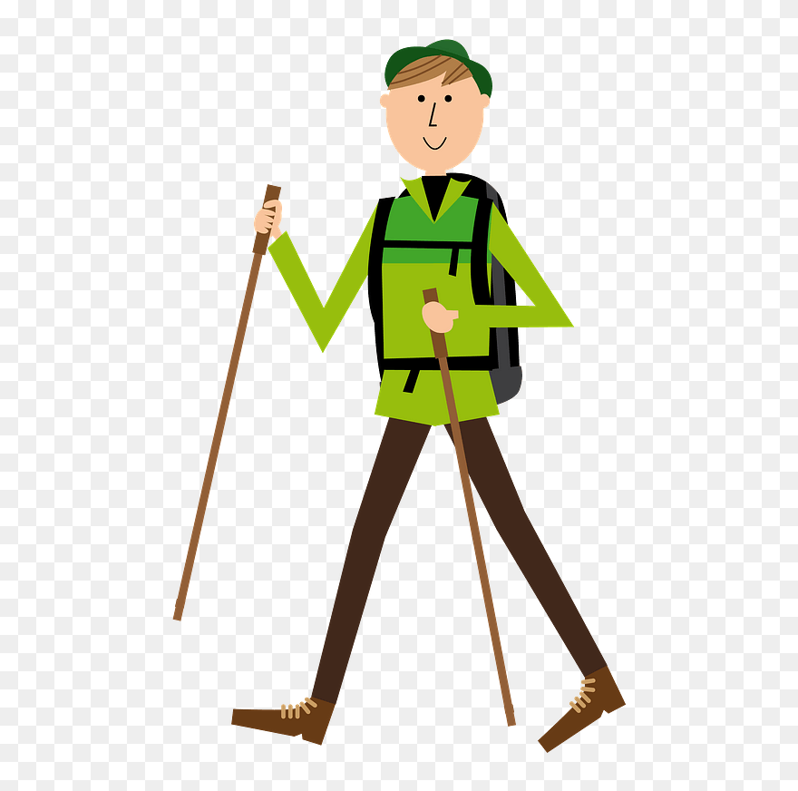 Hiker Clipart - 登山 者 イラスト フリー - Png Download