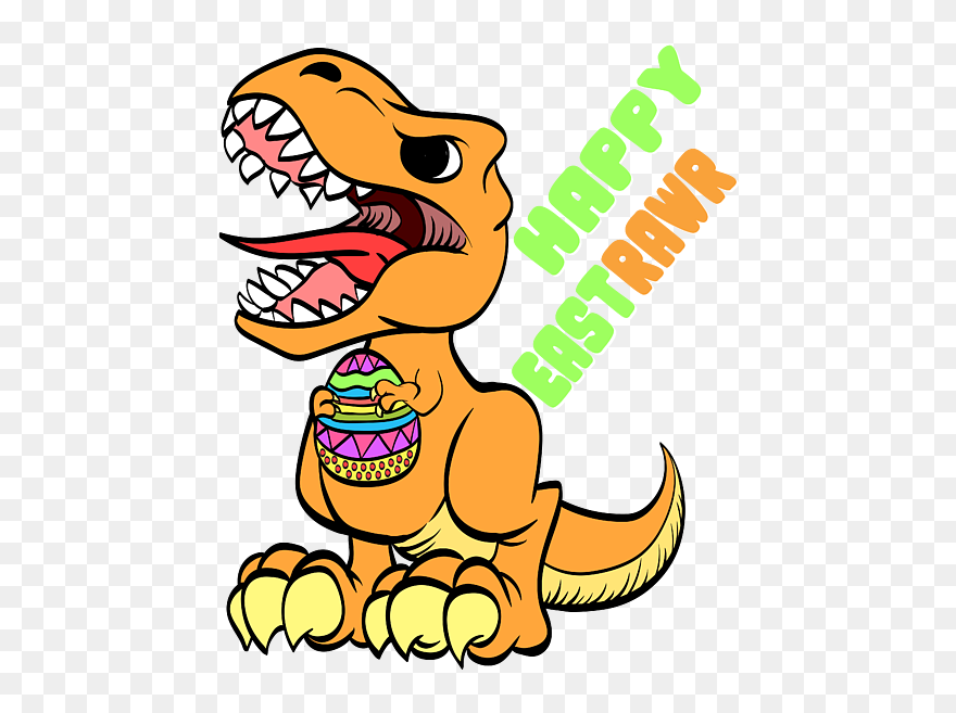 Cute Dinosaur Easter Clipart - Png Download