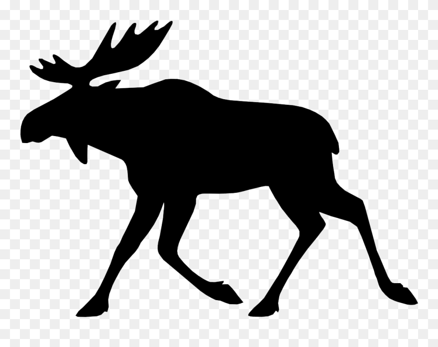 Transparent Elk Clipart Black And White - Moose Icon - Png Download