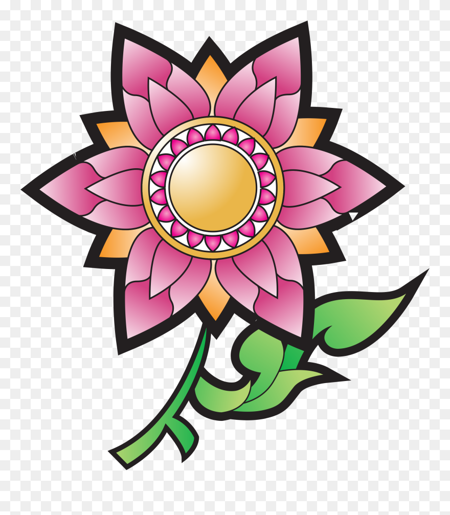 Drawing Flower Black And White Clip Art - Flower Drawings - Png Download