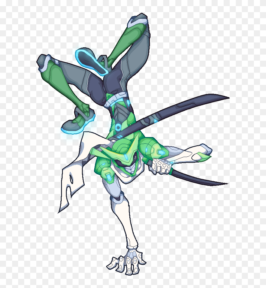 Transparent Genji Png - Overwatch Sentai Genji Fanart Clipart