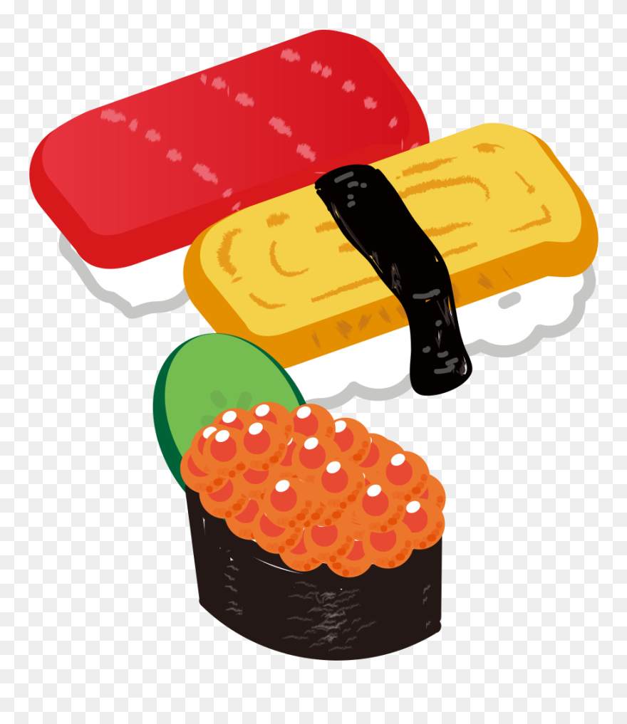 Sushi - いくら 軍艦 イラスト Clipart