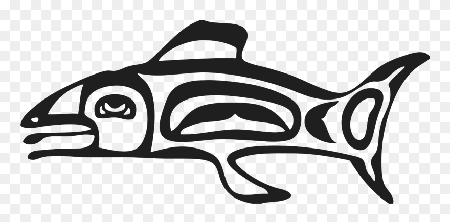 Clipart Fish Black And White Cod Picture Black And - Chinook Salmon - Png Download