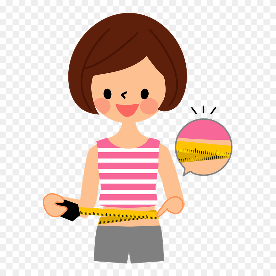 Woman Tape Measure Waist Clipart - お腹 が 痛い 薬 イラスト - Png Download