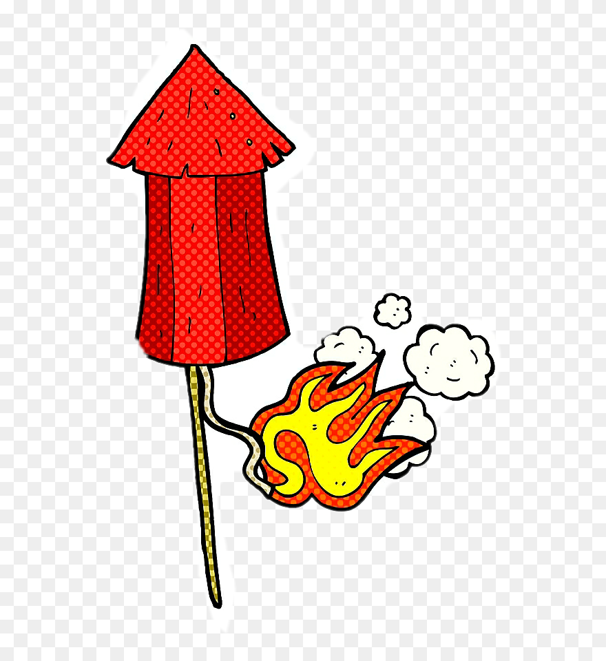 #ftestickers #firecrackers #firework #firecracker #fireworks - Comic Old Rusty Firework Rocket Clipart