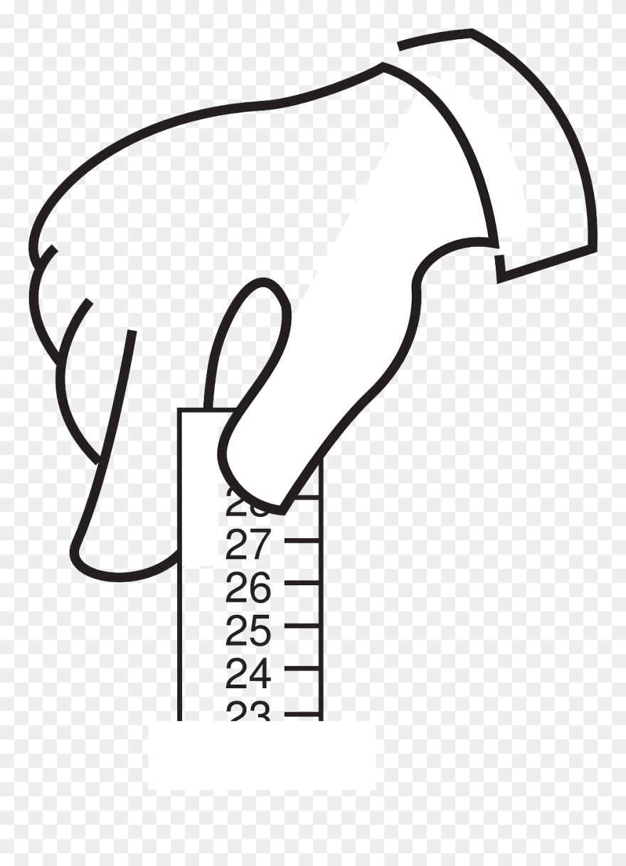 Measuring Hand Number Free Photo - Hand Holding A Ruler Clipart - Png Download