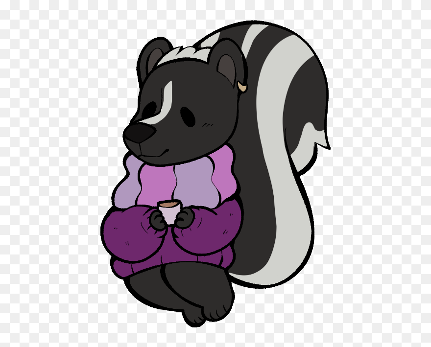 Cozy Skunk - Illustration Clipart