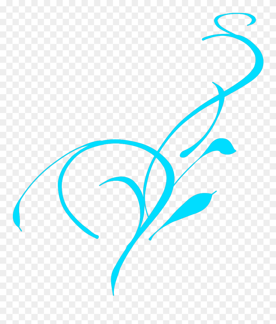 Light Blue Line Design Clipart