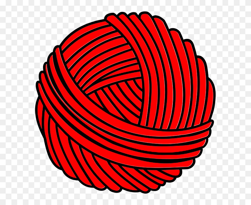 Thread Vector Knitting Ball - Yarn Clipart - Png Download
