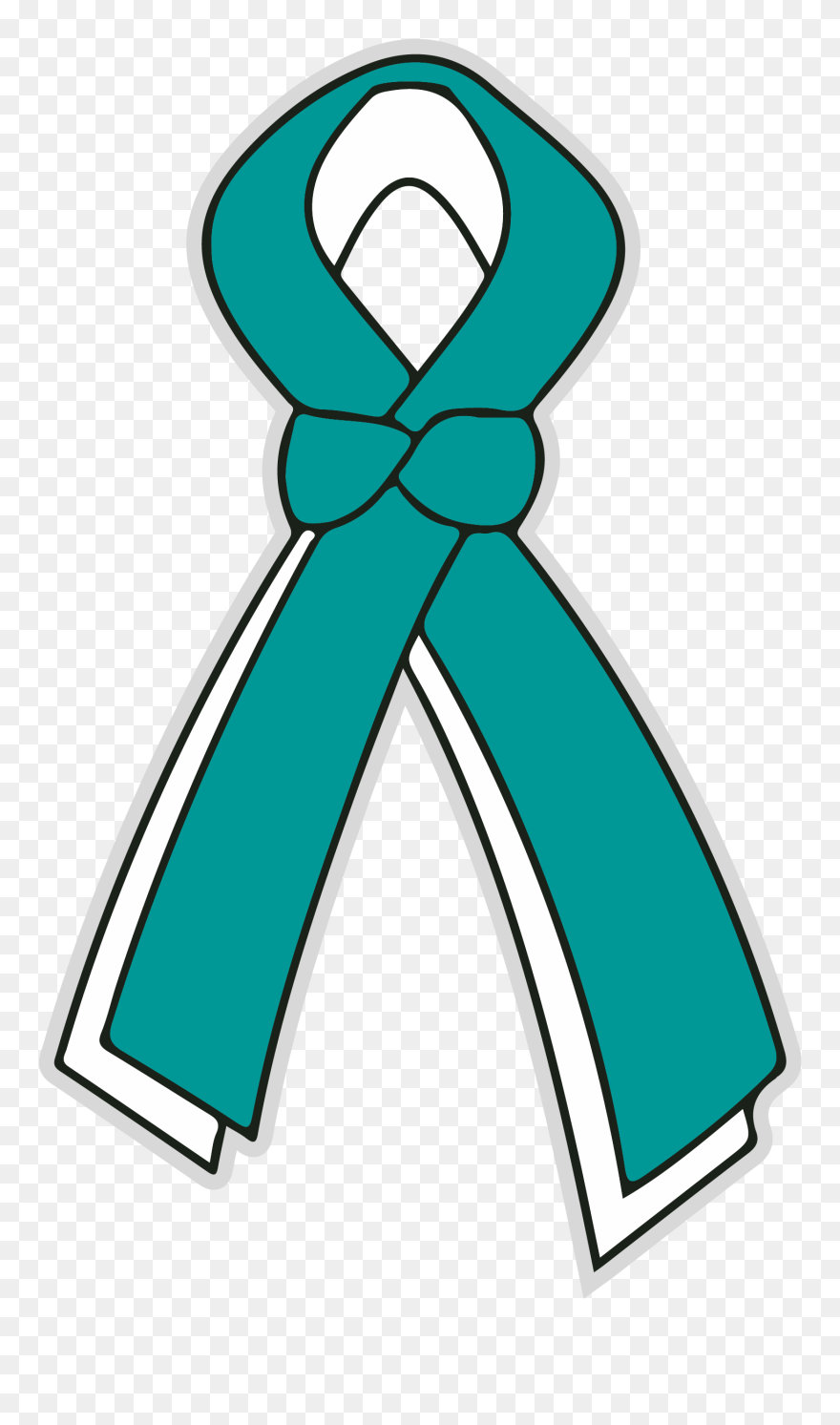 Anti Drug Green Ribbon Clipart