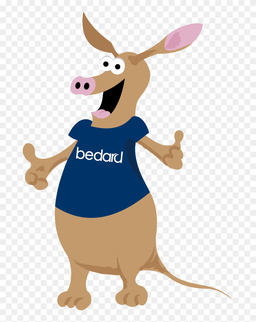 Barry The Bedardvark Our Mascot - Cartoon Clipart