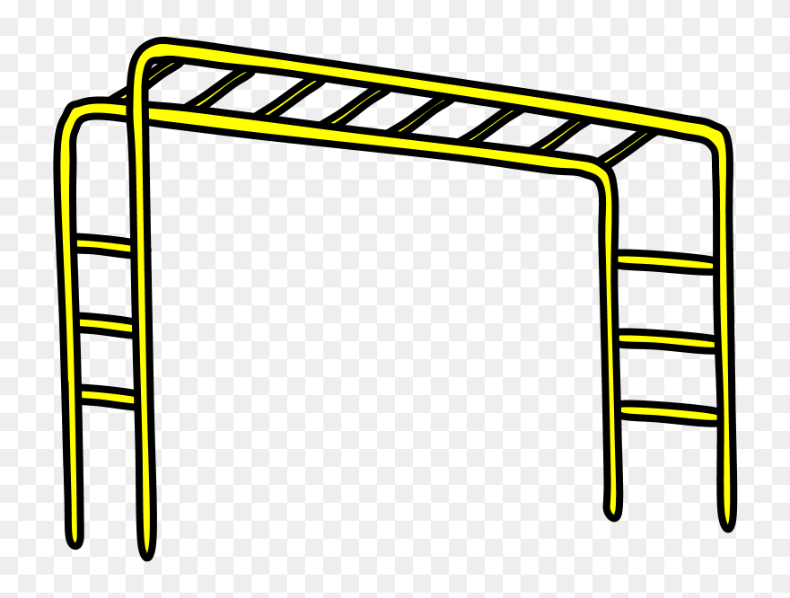 Monkey Bars, Yellow - Monkey Bars Clipart - Png Download