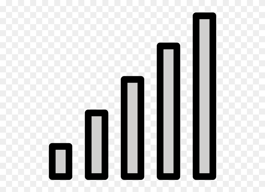 Antenna Bars Emoji Clipart - Black-and-white - Png Download