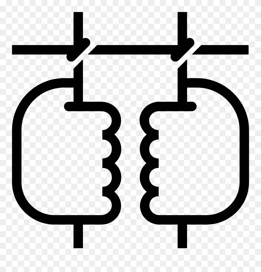 The Image Is Of Two Hands That Are Grasping Bars - Icon Clipart
