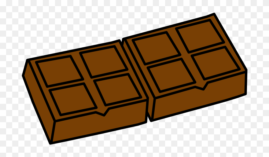 Chocolate Bar, Milk Chocolate - Chocolate Bar Black And White Clipart - Png Download