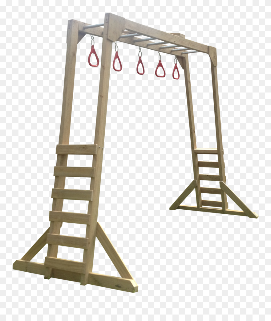 Transparent Monkey Bar Clipart - Free Standing Wooden Monkey Bars - Png Download
