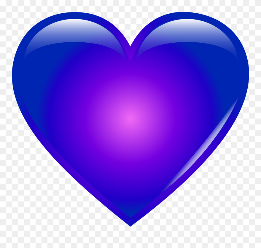 Blue Heart Clipart - Purple And Blue Heart Emoji - Png Download