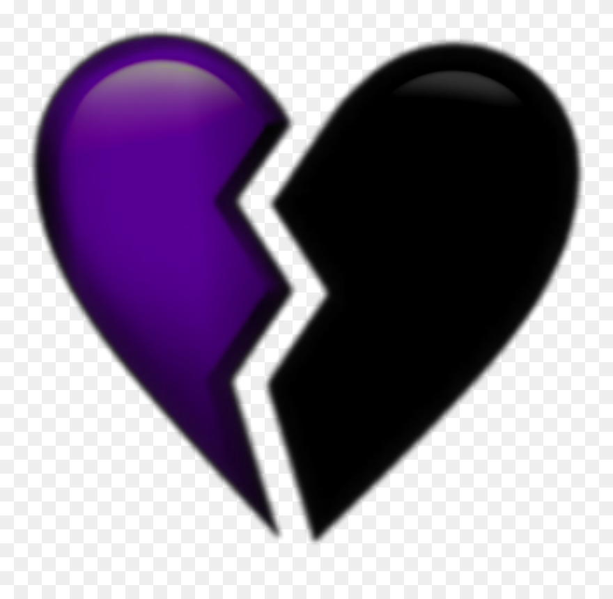 Transparent Shattered Heart Clipart - Transparent Heart Break Emoji - Png Download