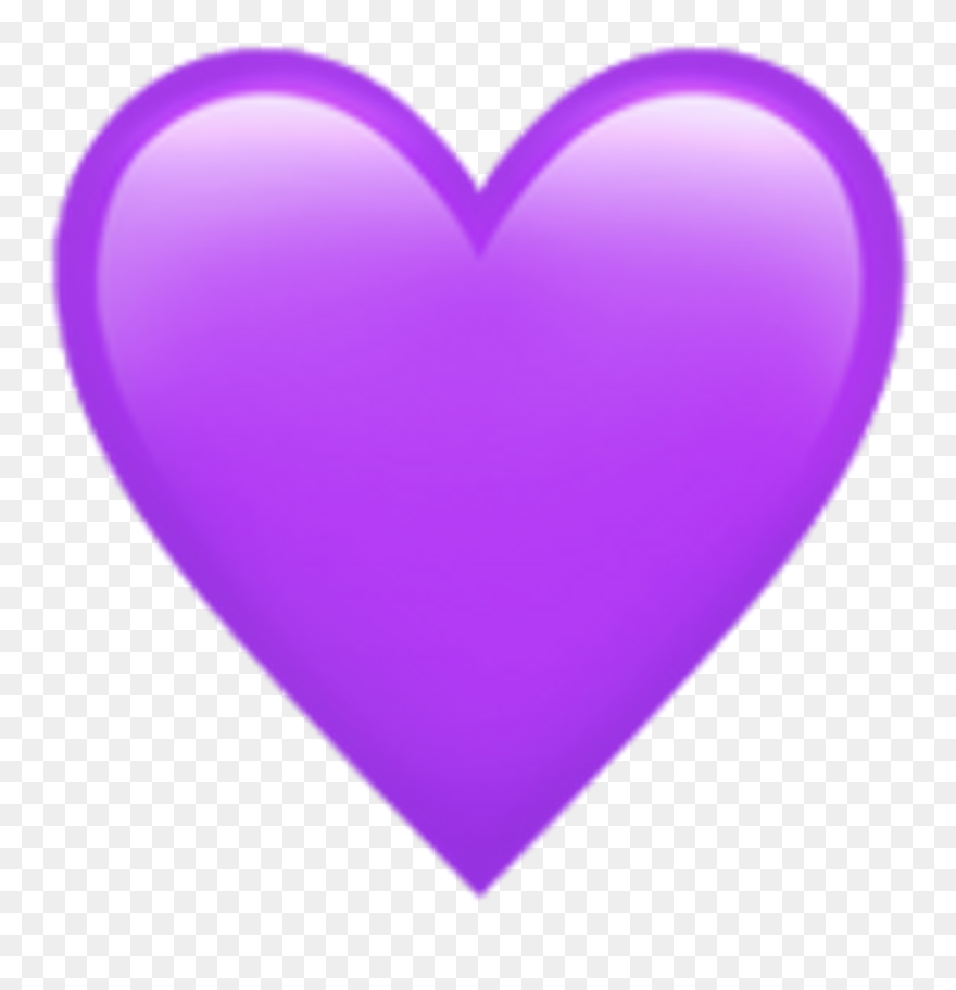 Purple Heart Emoji Ios - Emoji Corazón Rosa Png Clipart