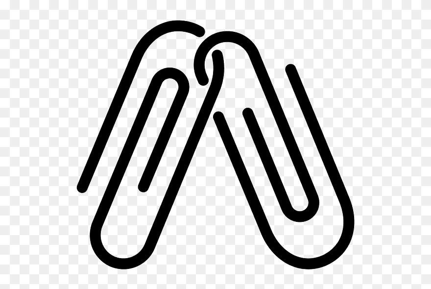 Linked Paperclips Emoji Clipart - Png Download