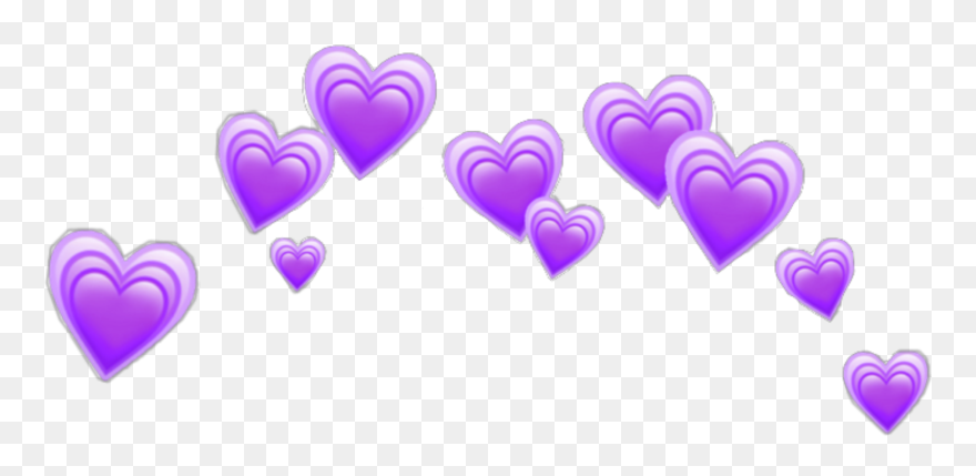 #purple #heart #emoji #crown #galaxy #girl #boy #aesthetic - Blue Heart Png Transparent Clipart