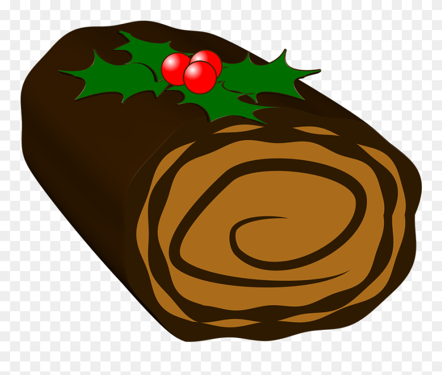Logs Clipart Cartoon - Yule Log Clip Art - Png Download