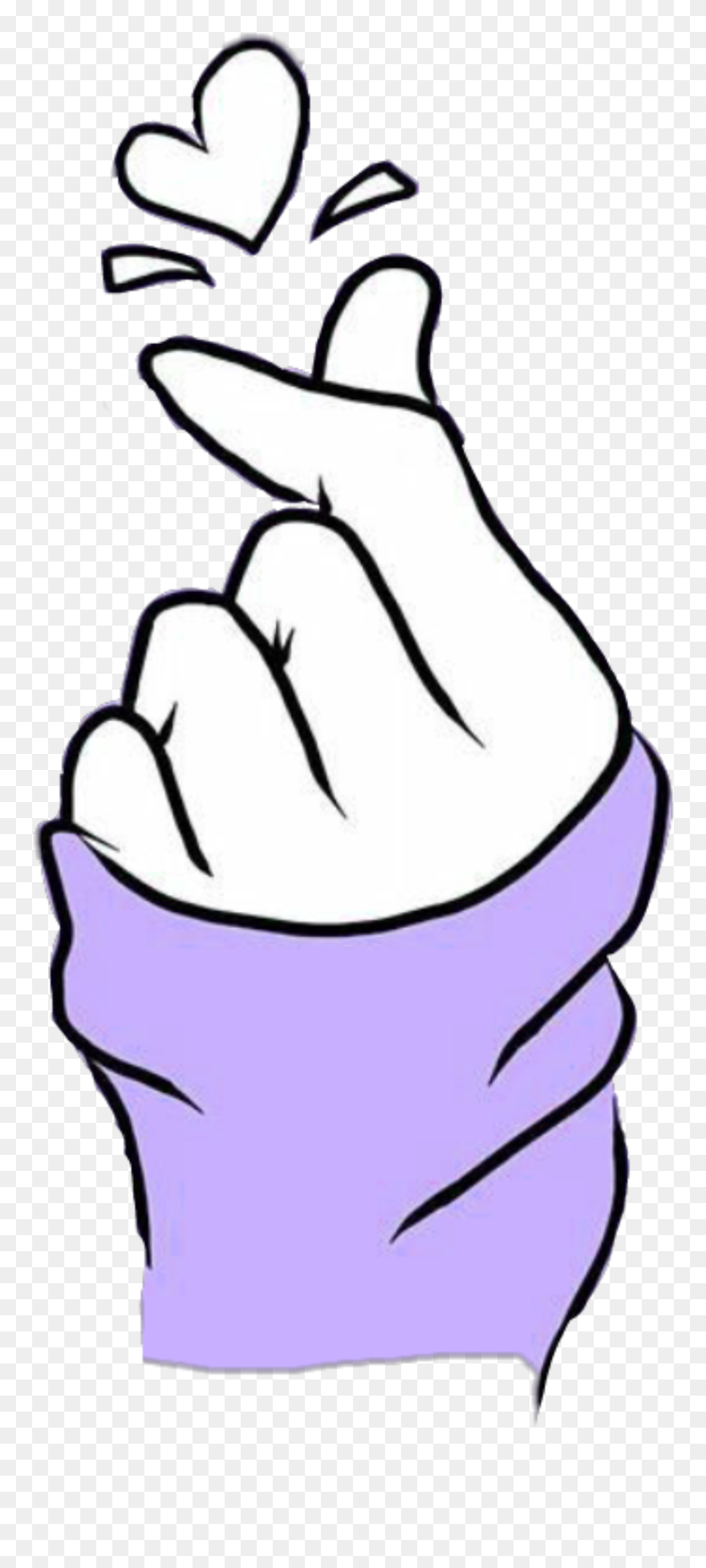 #love #kpop #heart #purple #bts #freetoedit - Snapping Fingers With Heart Clipart