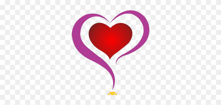 Dark Clipart Purple Heart - Heart - Png Download