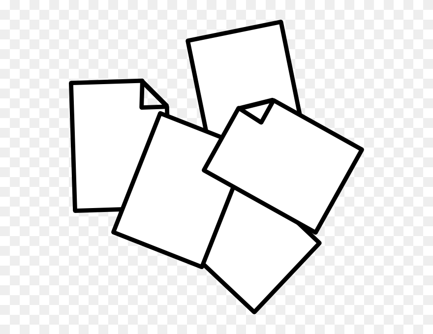Scattered Papers Clipart - Png Download