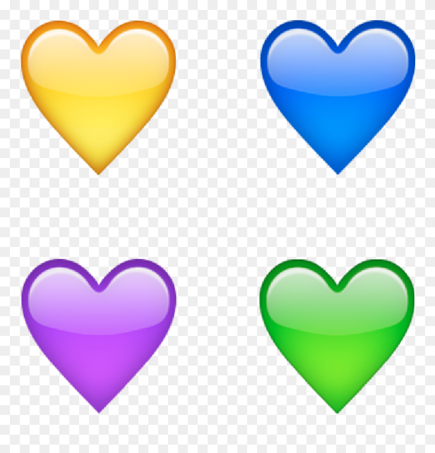 Yellow Heart / Blue Heart / Purple Heart / Green Heart - Blue Heart And Yellow Heart Clipart