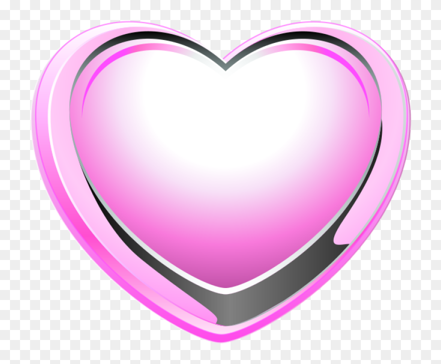 Pink Heart Png Clip Arts - Bingkai Foto Bentuk Love Transparent Png