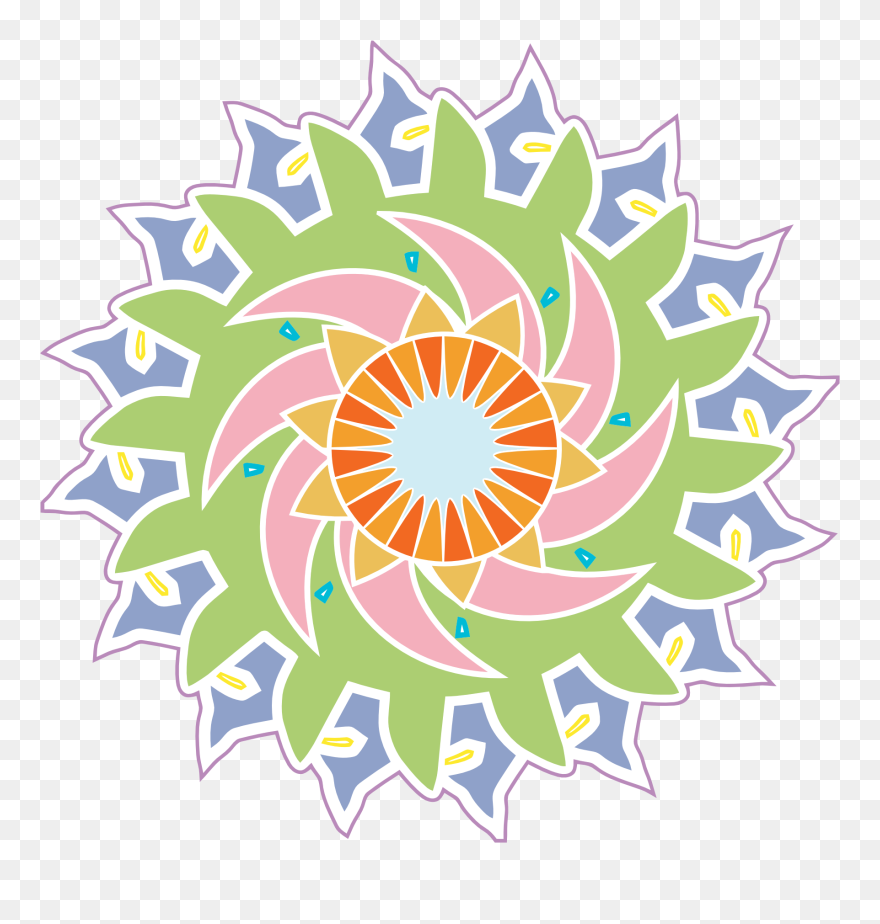 Tiki Clipart Flower Clip Art - Abstract Art - Png Download
