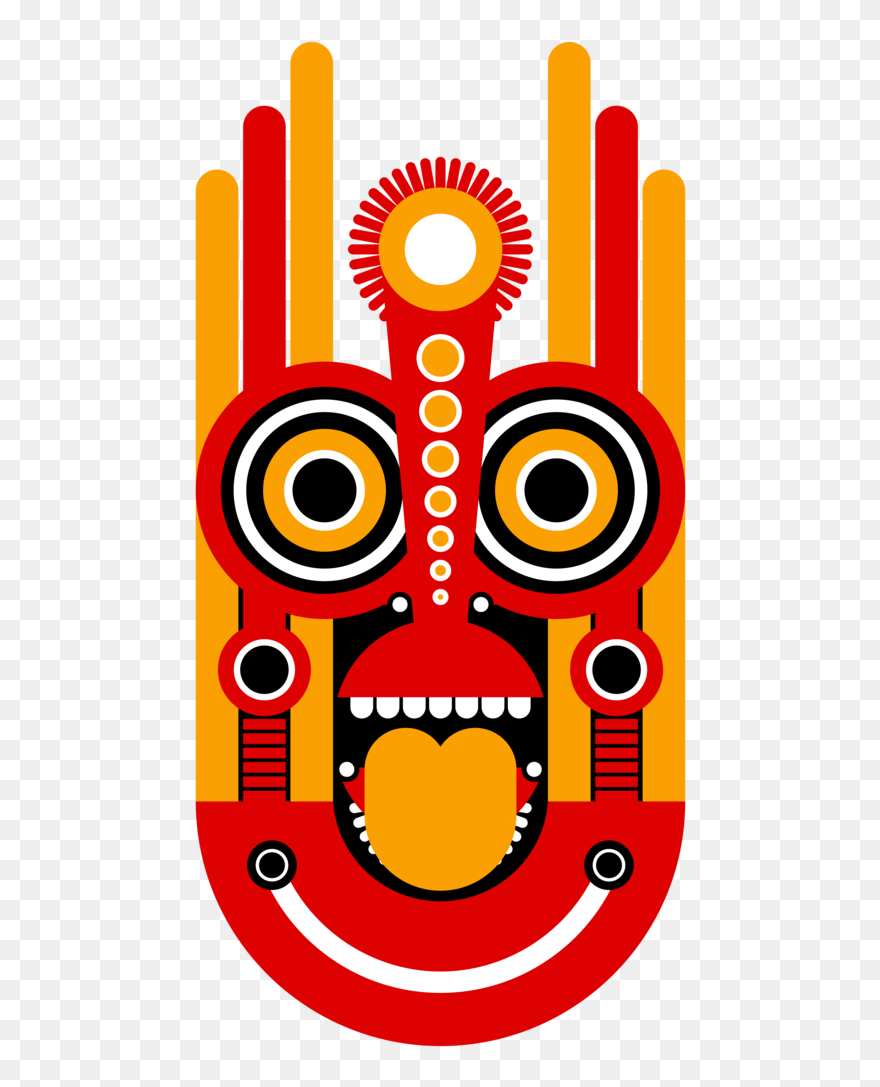 Tiki Mask Women"s Printed Tote Bag - T-shirt Clipart