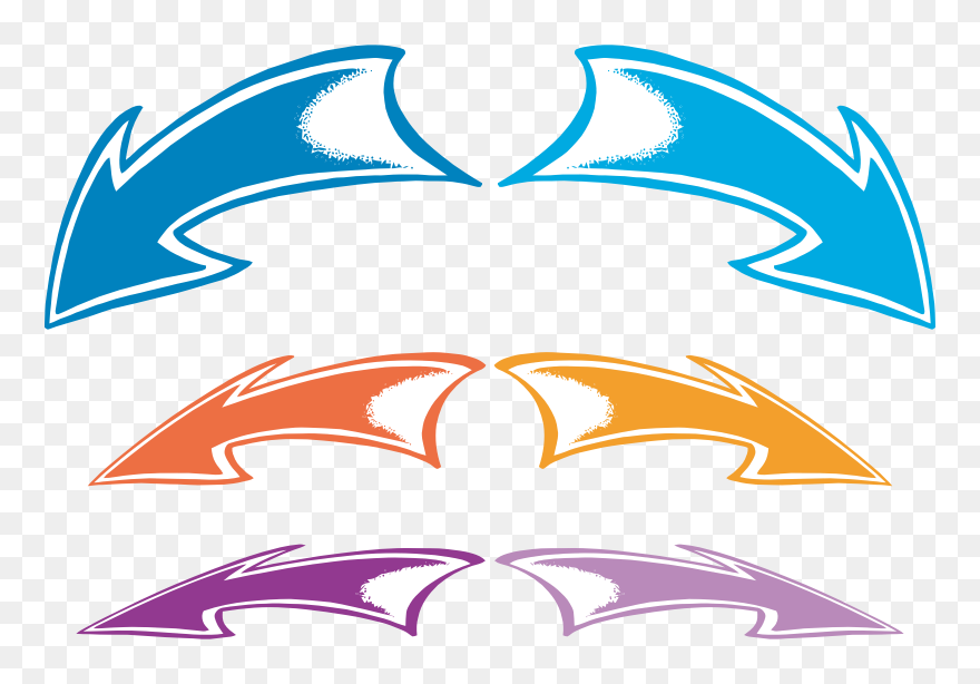 Clip Art Microsoft Arrow - Stylized Arrows Clipart - Png Download