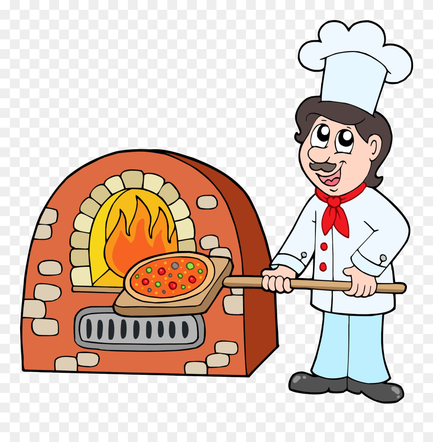 Bake Clipart Oven Fire - Cooking Pizza Clipart - Png Download