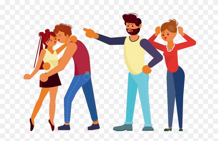 Father Doesn T Like Daughters Boyfriend Clipart