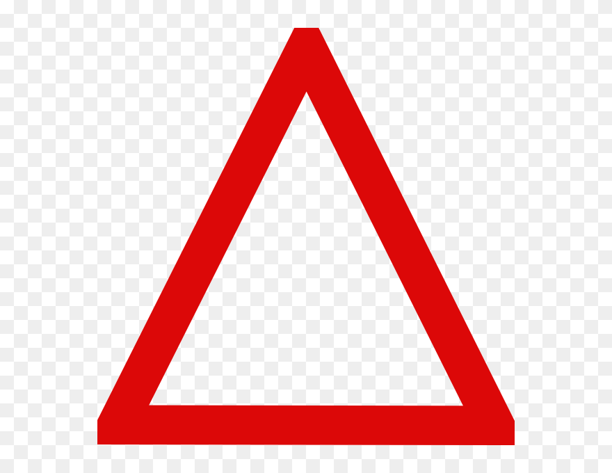 Blank Triangle Road Sign Clipart