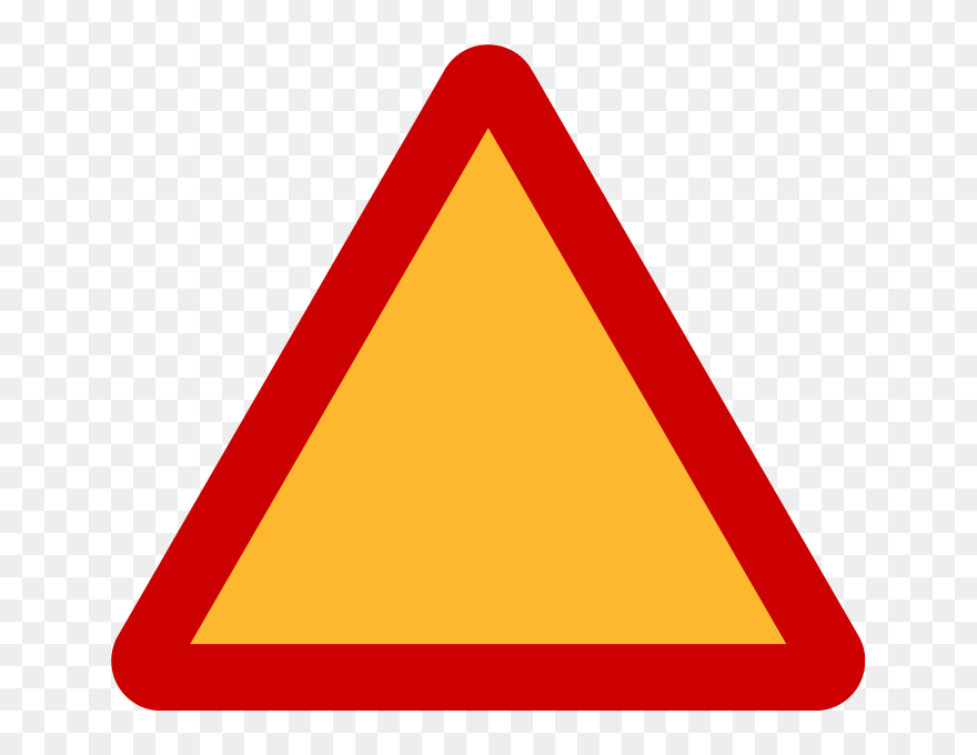 Triangle Clipart Caution - Does A Yellow And Red Triangle Sign Mean - Png Download