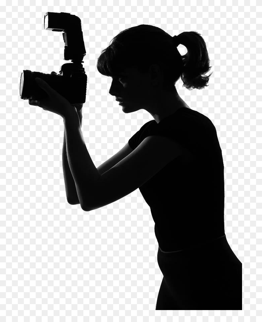 Silhouette Stock Photography Photographer Royalty - Female Photographer Silhouette Png Clipart