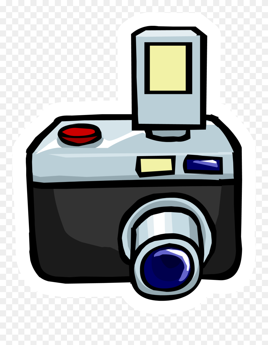 Clipart Camera Photography Club - Camera Pin Club Penguin - Png Download