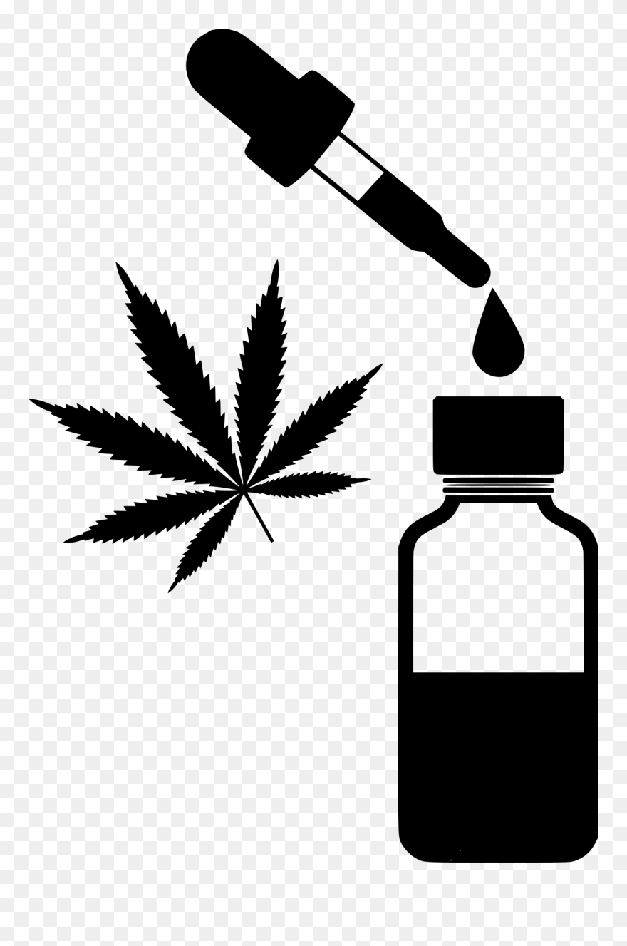 Cbd Oil Black And White Clipart