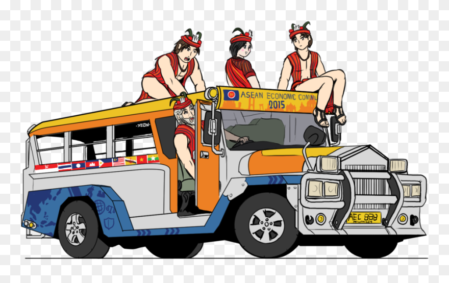 Jeepney Driver Png - Philippine Jeepney Drawing Clipart