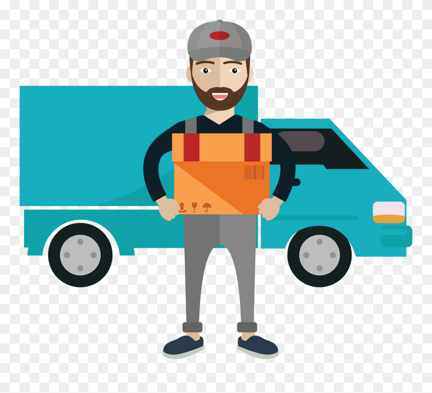Delivery Courier Royalty Free Illustration - Courier Cartoon Png Clipart