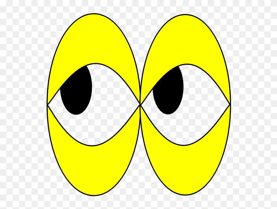 Vector Image Of Sad Eyes Looking To The Side - Yellow Eyes Clip Art - Png Download