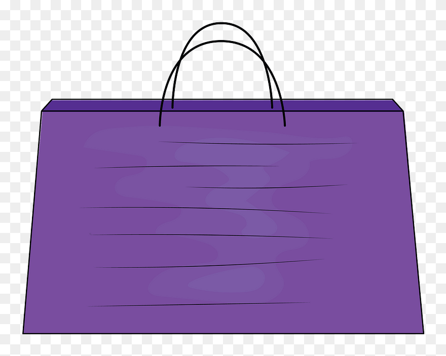 Purple Shopping Bag Clipart - Sign - Png Download