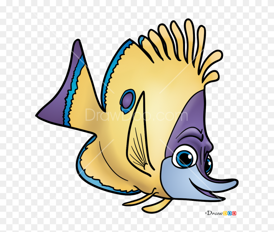 Drawing Nemo Topic Transparent Png Clipart Free Download - Fish From Finding Nemo Drawing