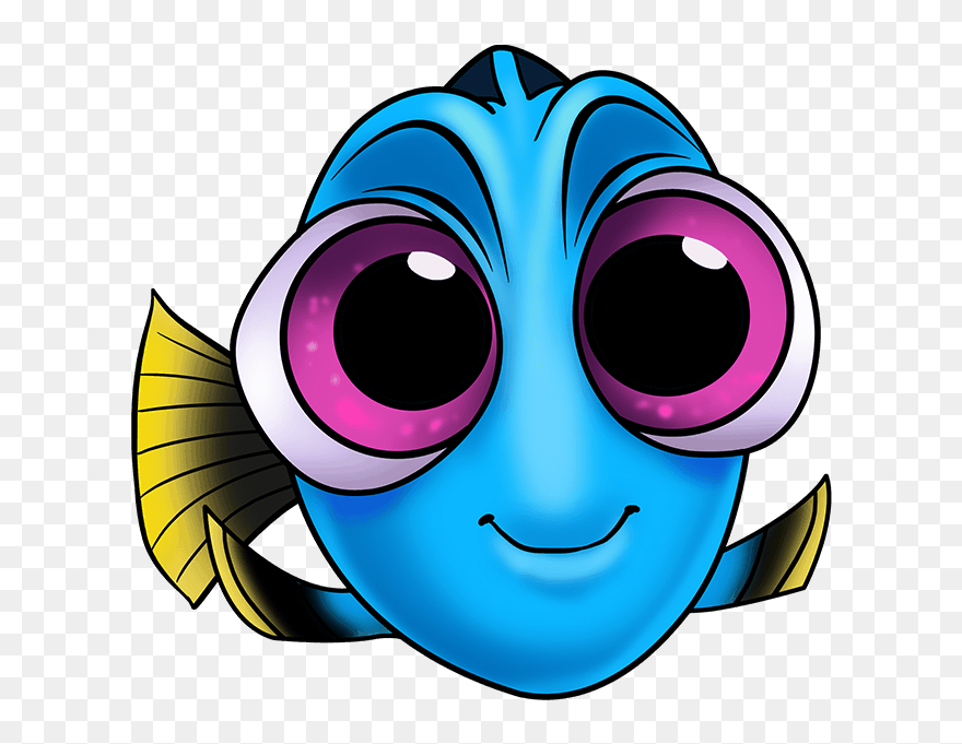 How To Draw Baby Dory From Finding Dory - Baby Dory Drawing Easy Clipart