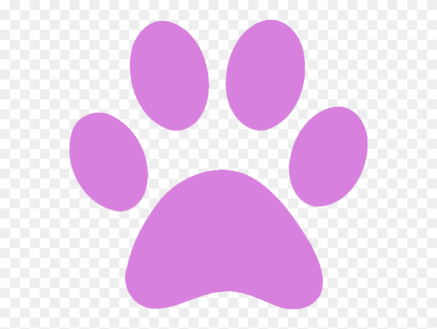 Finding A Home - Light Purple Paw Print Clipart