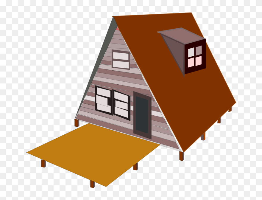 Angle,house,roof - Frame House Clip Art - Png Download